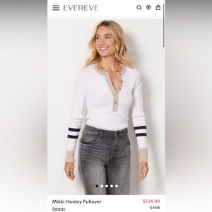 Faherty Mikki Henley Sweater size Large